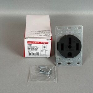 Legrand Pass & Seymour Range Receptacle Flush Mount Black 3894 50A 125V/250V New